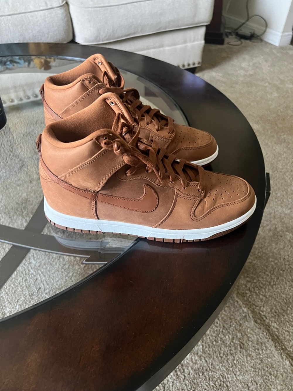 Nike Men’s Mid-Top Sneakers in Chestnut Brown